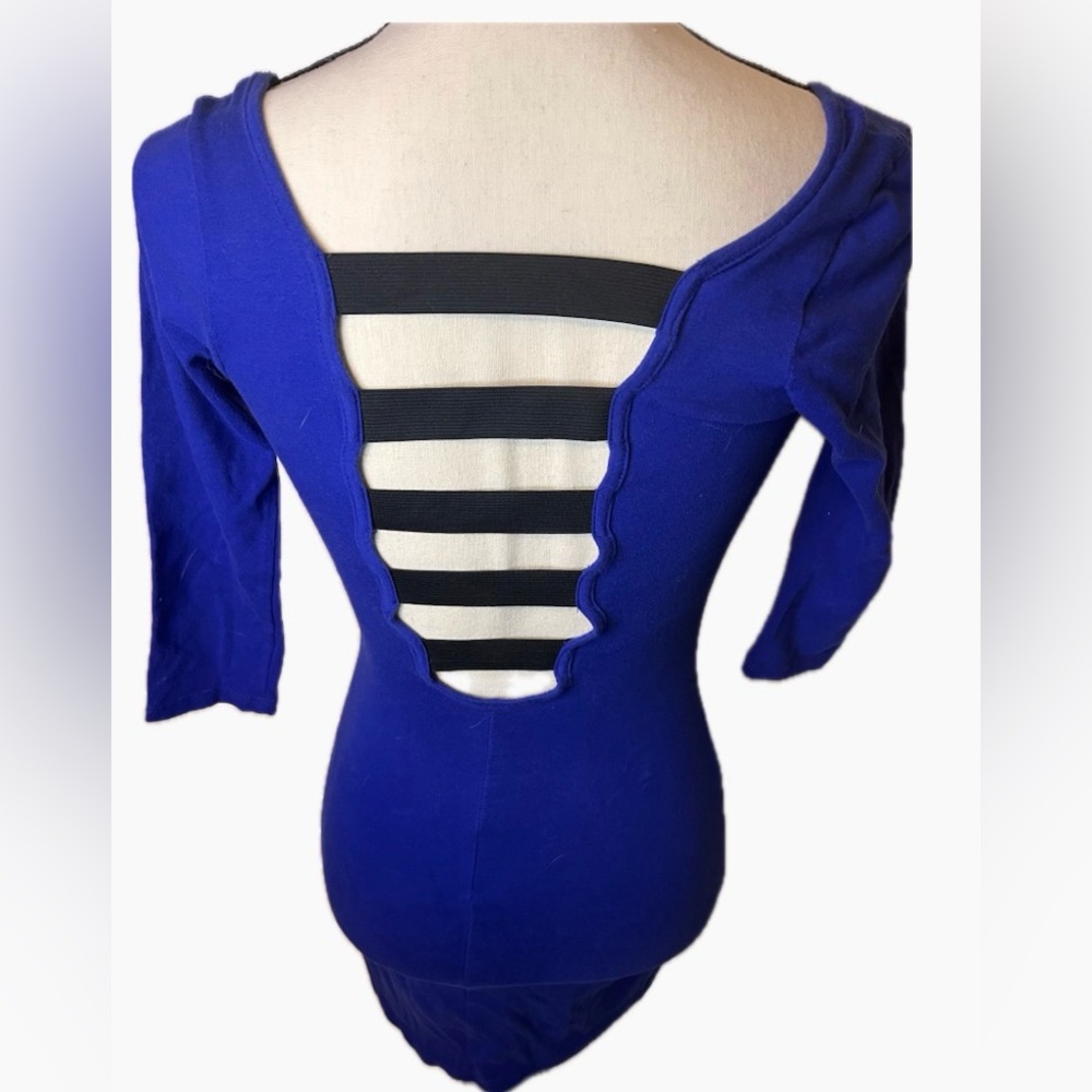 Women's Blue Striped Back dress
